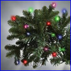 6.5 Foot World's Best Prelit Noble Fir Christmas Tree Slim Multi-Color Lights