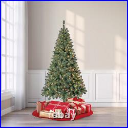 6.5 Ft Artificial Christmas Tree With Mini Clear Lights Home Decor Prelit Lights