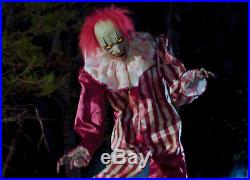 6.5 Ft Halloween Towering Creepy Carnival Clown Animatronic Haunted House Prop