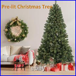 6.5 Ft Prelit Christmas Tree, Artificial Christmas Tree with 250 LED Lights, 850