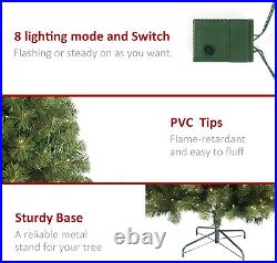 6.5 Ft Prelit Christmas Tree, Artificial Christmas Tree with 250 LED Lights, 850