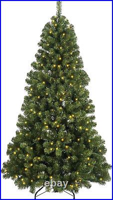 6.5 Ft Prelit Christmas Tree, Artificial Christmas Tree with 250 LED Lights, 850