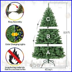 6.5 Ft Prelit Christmas Tree, Artificial Christmas Tree with 350 Color Changing