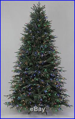 6.5′ Lake Shore Blue Spruce Artificial Christmas Tree with MultiColor LED Lights