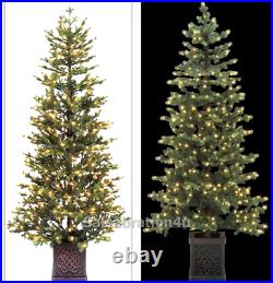 6.5-ft Pre-lit Potted Artificial Tree With 400 Led Warm White Micro Dot Lights