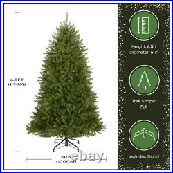 6.5 ft Unlit Dunhill Fir Full Artificial Christmas Tree, 1,838 Tips, Includes