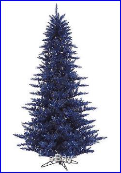6.5' x 46 Unlit Navy Blue Fir Artificial Holiday & Christmas Tree withStand