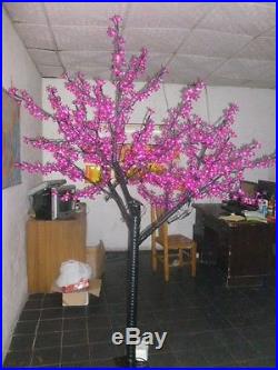 6.5ft 1,000pcs LEDs Cherry Blossom Tree Purple LEDs+Purple Flowers Outdoor Use