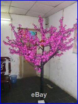 6.5ft 1,000pcs LEDs Cherry Blossom Tree Purple LEDs+Purple Flowers Outdoor Use