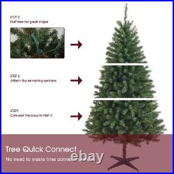 6.5ft Christmas Tree Xmas Tree Prelit Artificial Christmas Tree with 250 Colo