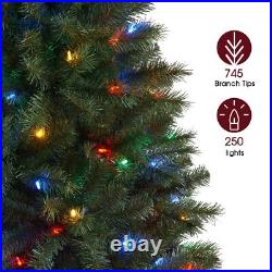 6.5ft Christmas Tree Xmas Tree Prelit Artificial Christmas Tree with 250 Colo