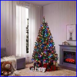 6.5ft Christmas Tree Xmas Tree Prelit Artificial Christmas Tree with 250 Colo