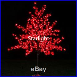 6.5ft LED Christmas Tree Outdoor Maple Tree 864 LEDs Red Color Lights Rainproof