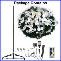 6/6.5FT Pull up Christmas Tree Prelit with 200 LED Lights for Xmas Holiday Decor