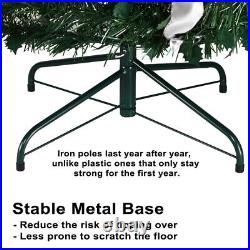 6/6.5FT Pull up Christmas Tree Prelit with 200 LED Lights for Xmas Holiday Decor