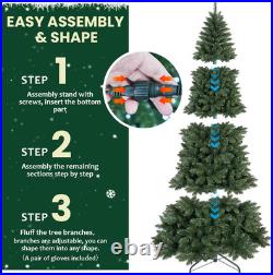 6/7/9FT Pre-Lit Artificial Christmas Tree withApp-Controlled Multi-Color RGB Light