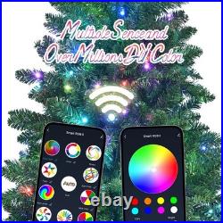 6/7/9FT Pre-Lit Artificial Christmas Tree withApp-Controlled Multi-Color RGB Light