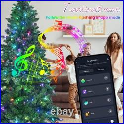 6/7/9FT Pre-Lit Artificial Christmas Tree withApp-Controlled Multi-Color RGB Light