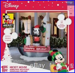 6.99-ft x 5.58-ft Lighted Mickey Mouse Christmas Inflatable 90th anniversary