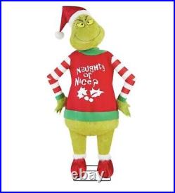 6' Animated Christmas Grinch Dances and Sings I'm a Mean One & Other Phrases