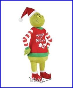 6' Animated Christmas Grinch Dances and Sings I'm a Mean One & Other Phrases