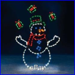 6′ Animated Juggling Snowman Wire Frame Christmas Outdoor Yard Decor FREE SHIP