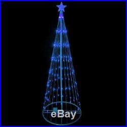 6′ Animated LED Lighted BLUE SHOW CONE Tree Outdoor Christmas Yard Decoration