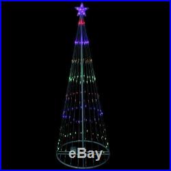 6' Animated LED Lighted Multi Color SHOW CONE Tree Outdoor Christmas Yard Decor