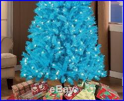 6' Blue Artificial Christmas Tree Pre-Lit Holidays Decoration Xmas Home Decor