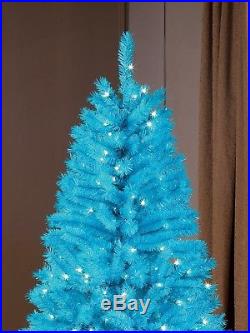 6' Blue Artificial Christmas Tree Pre-Lit Holidays Decoration Xmas Home Decor