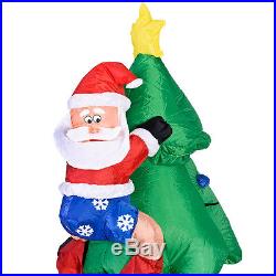 6 FT Airblown Inflatable Christmas Tree Santa Decor Lighted Lawn Yard Outdoor