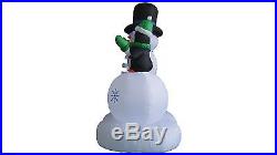 6 FT Christmas Inflatable Snowman Penguins Ice Garden Balloon Decoration Lighted