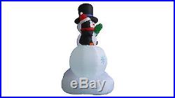 6 FT Christmas Inflatable Snowman Penguins Ice Garden Balloon Decoration Lighted