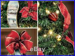 6 FT Christmas Thomas Kinkade Lighted Pop up Collectible tree Decoration