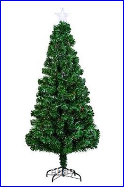 6 FT Christmas Tree Fiber Optic Multi-Color Indoor Only