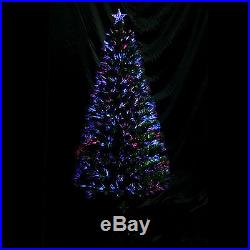 6 FT Indoor Artificial Fiber Optic Christmas Tree Light Up Home Xmas Decoration