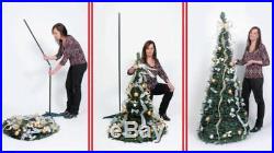 6 FT PRE LIT POP UP DECORATED COLLAPSIBLE CHRISTMAS TREE 350 CLEAR LIGHTS NEW g