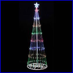 6-Foot LED Light Show Christmas Tree 200 Multi-Colored Lights Indoor Outdoor