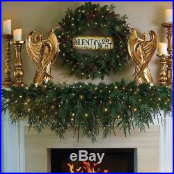 6 Foot Lighted Pre Lit Cascading Mantel Mantle Christmas Garland Swag Cordless