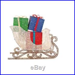 6 Foot Lighted Sleigh With Presents Sculpture Outdoor Christmas Yard Lawn Decor