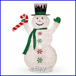 6 Foot Outdoor Pre Lit Lighted Christmas Snowman Sculpture Holiday Yard Decor
