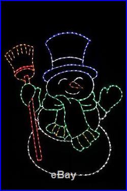 6 Foot Snowman LED metal wire frame outdoor yard display decoration