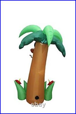 6 Foot Tall Jumbo Summer Party Inflatable Palm Tree with Monkey Coconut and