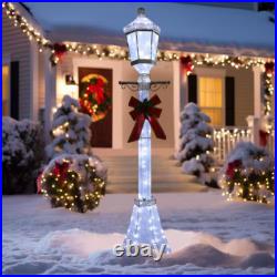 6 Ft. 3D LED Post Light Outdoor Christmas Holiday Decoration in Cool White