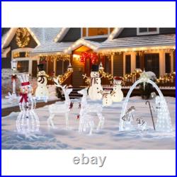 6 Ft. 3D LED Post Light Outdoor Christmas Holiday Decoration in Cool White