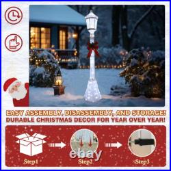 6 Ft. 3D LED Post Light Outdoor Christmas Holiday Decoration in Cool White