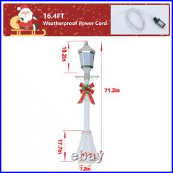 6 Ft. 3D LED Post Light Outdoor Christmas Holiday Decoration in Cool White