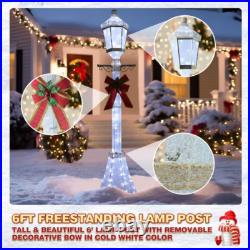6 Ft. 3D LED Post Light Outdoor Christmas Holiday Decoration in Cool White