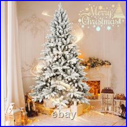 6 Ft Artificial Snow Flocked Christmas Tree 1100 PE/PVCBranches? 2YEAR WARRANTY