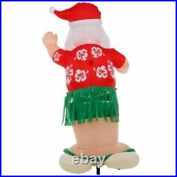 6 Ft Dancing Hula Santa LED Christmas Airblown Inflatable Boat Florida Tropical